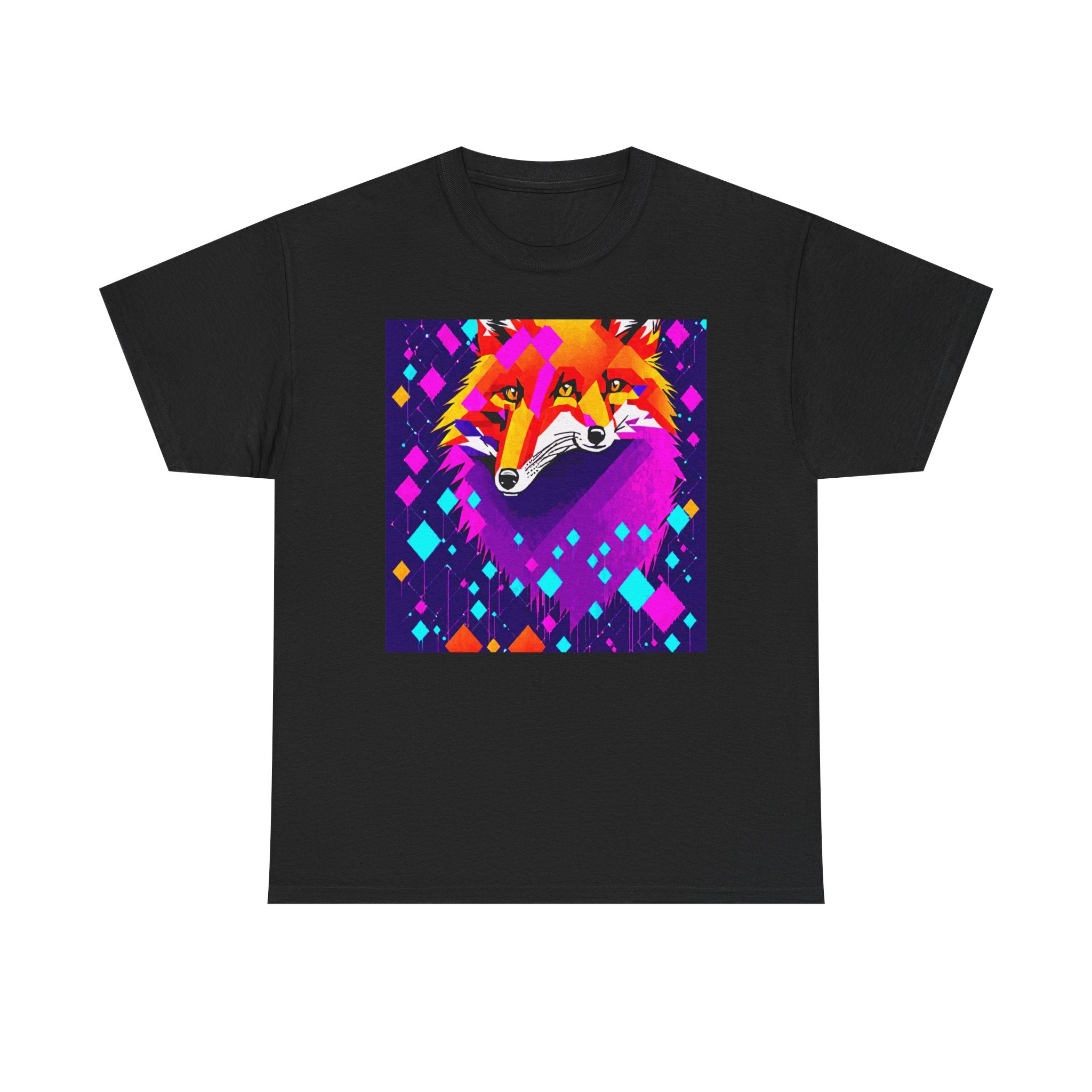 Neon Glitch Fox | Viral Wear