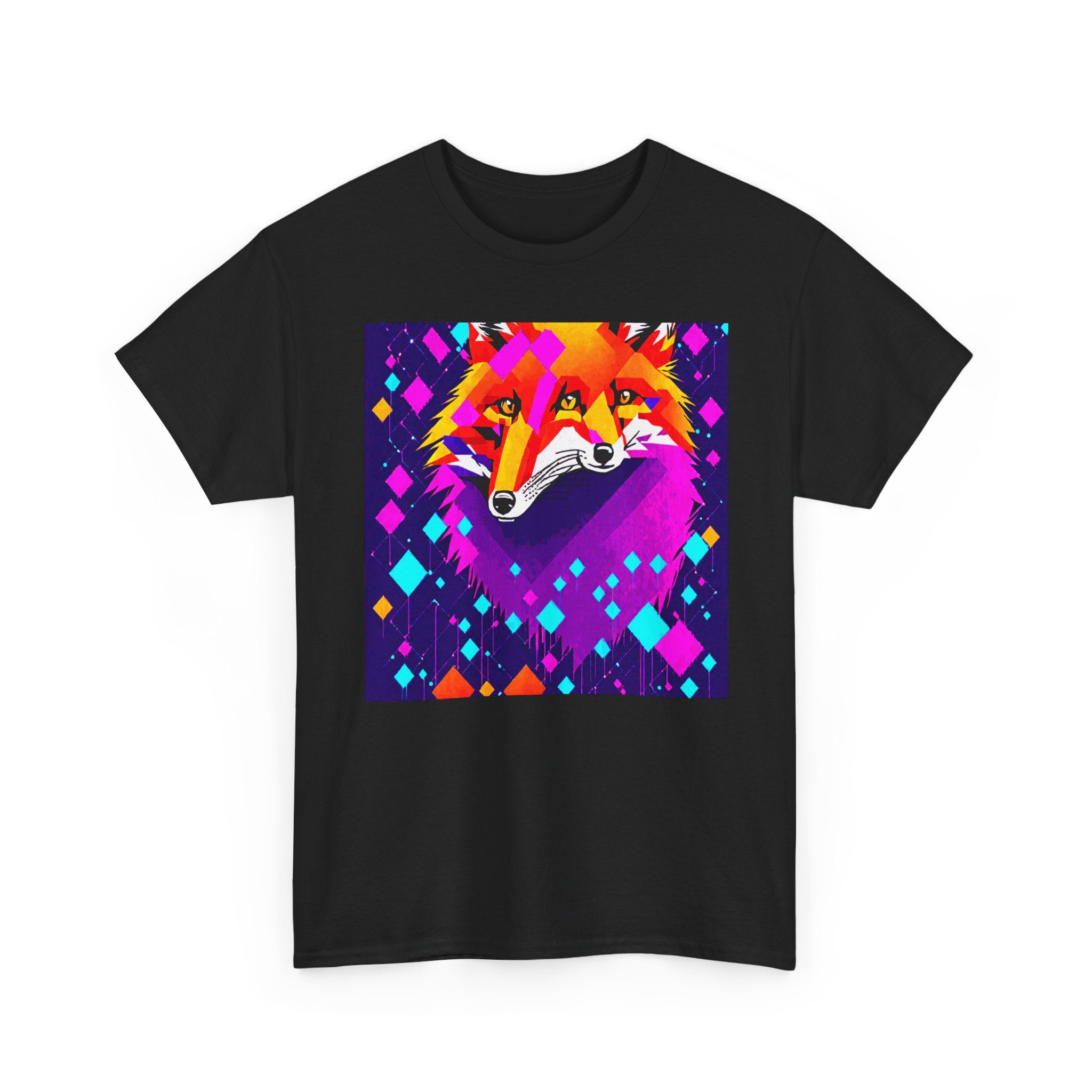 Neon Glitch Fox | Viral Wear